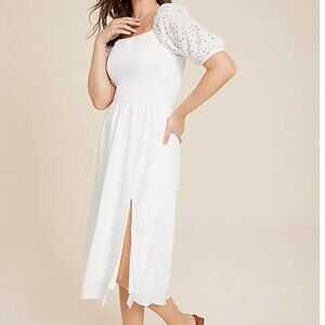 *LAST CHANCE!* Maurice's Eyelet Puff Sleeve Midi Dress